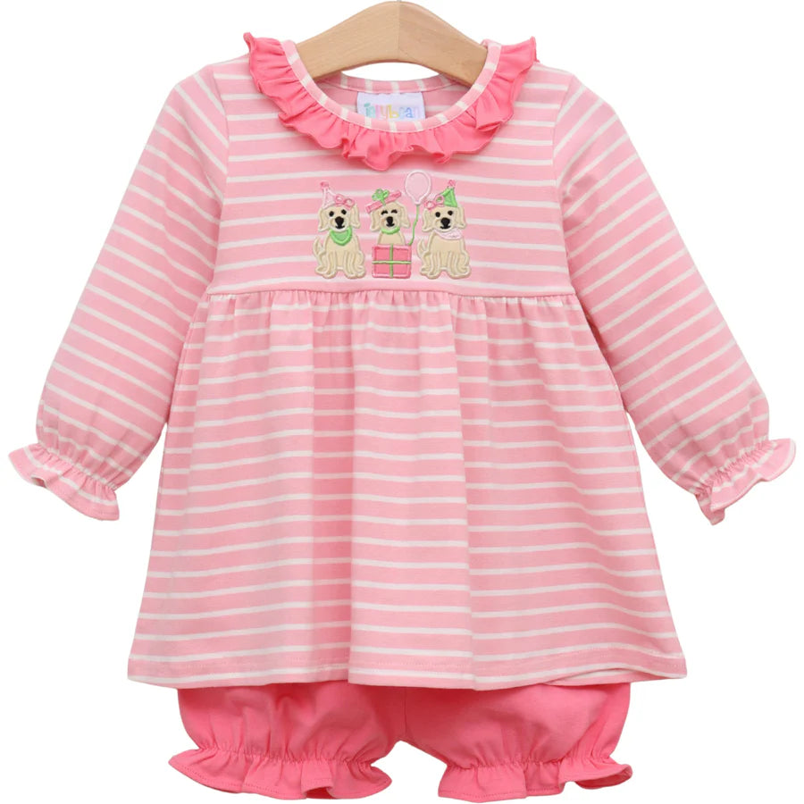 Puppy Party Ruffle Bloomer Set