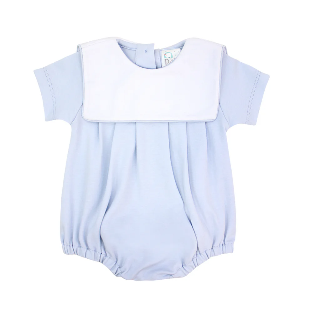 Blue with White Paty Pima, Bib Bubble