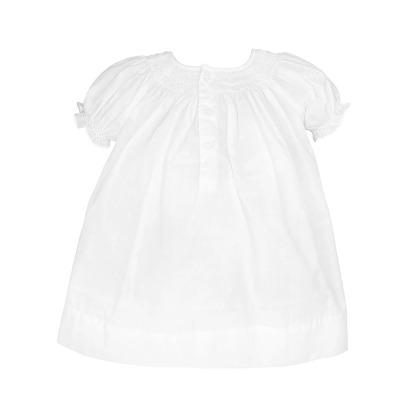White Daygown with Wave Smocking
