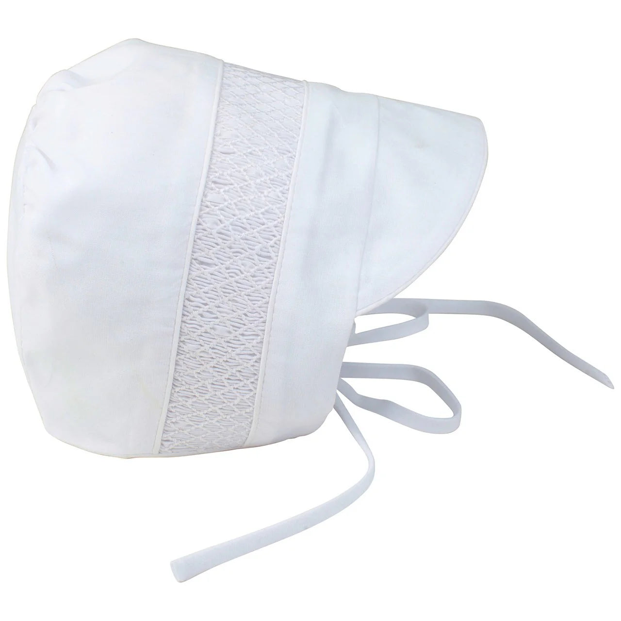 Feltman Brothers Boys White Smocked Bonnet