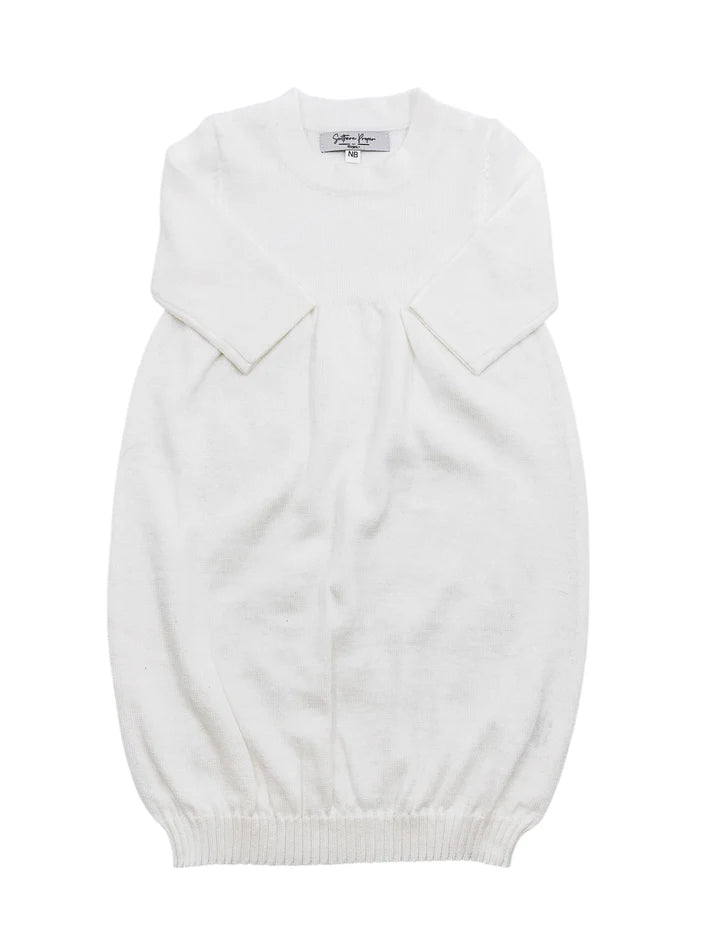 Straight Edge Cream Knit Gown