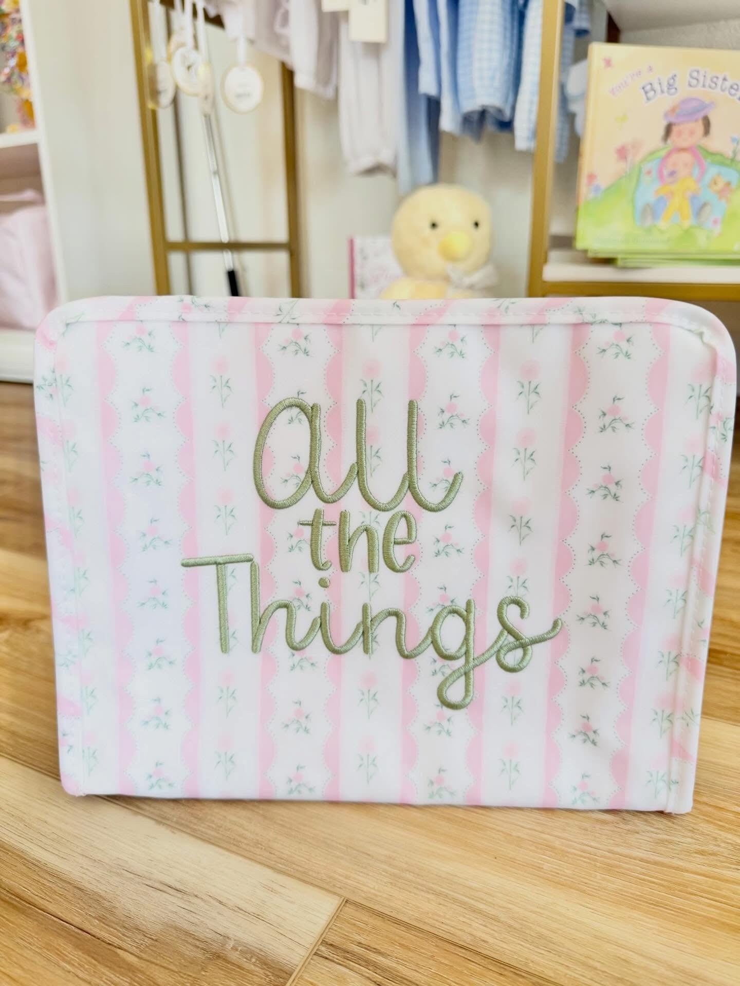 TRVL Pink Ribbon Floral Large Roadie “All The Things”