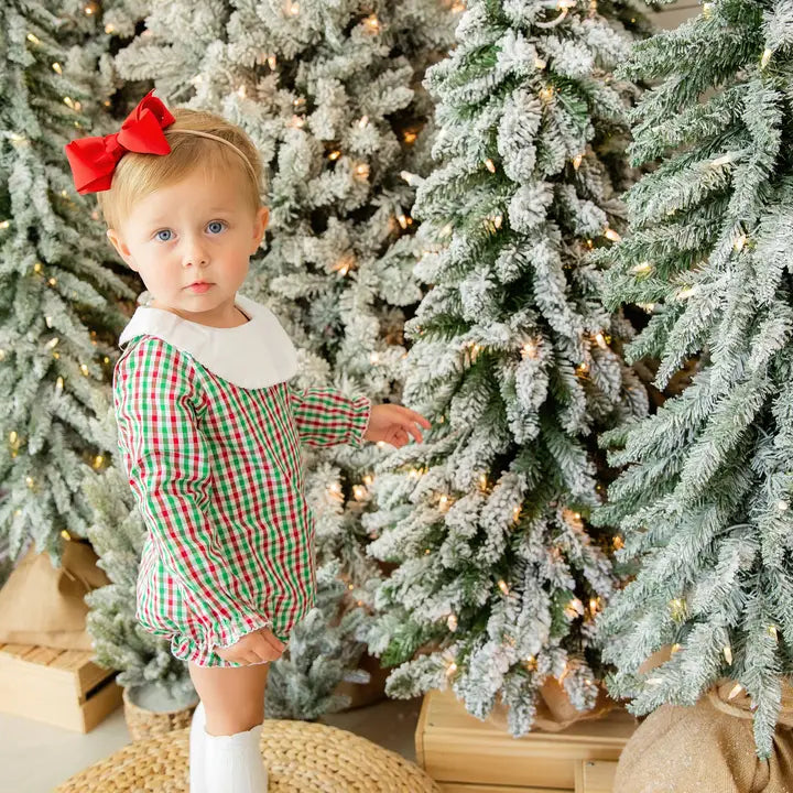 Green/White/Red Long Sleeve Bishop Bubble