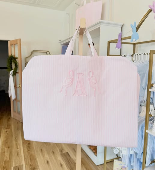 TRVL Pink Stripe Pimlico Garment Bag