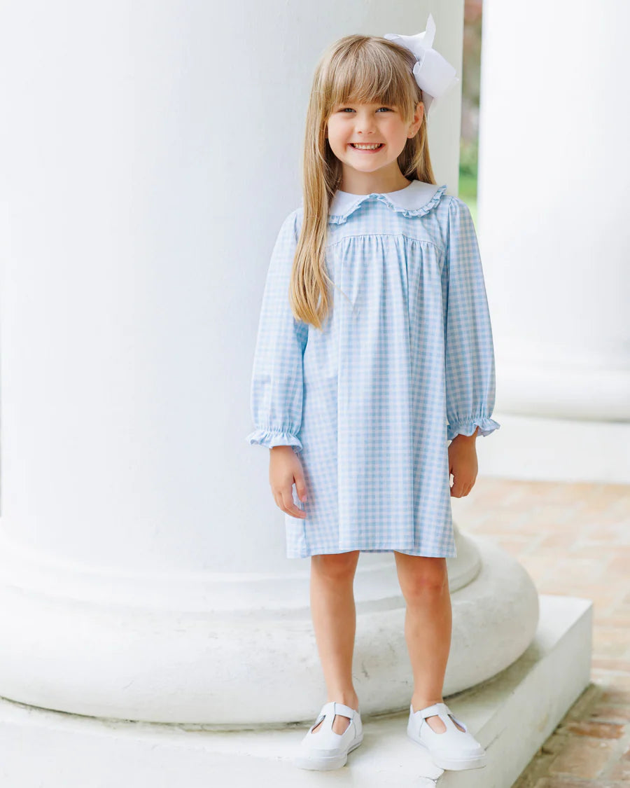 Jellybean Catherine Dress - Light Blue Gingham