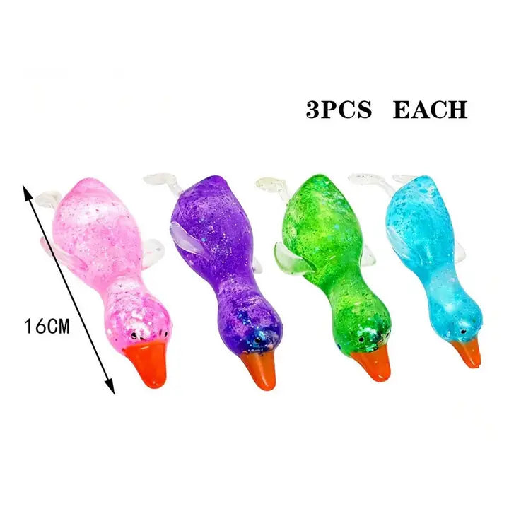 Glitter Duck Squeeze Squishy Stress Relief Toy
