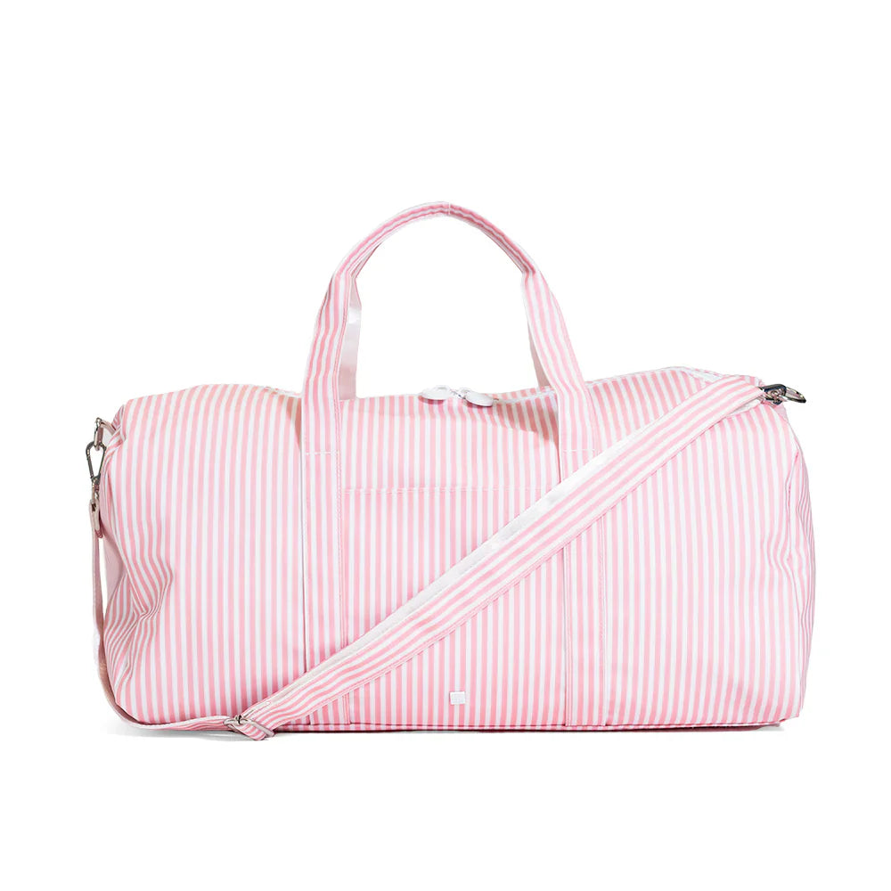 TRVL Pimlico Dusty Rose Stripe XL Weekender Duffel Bag