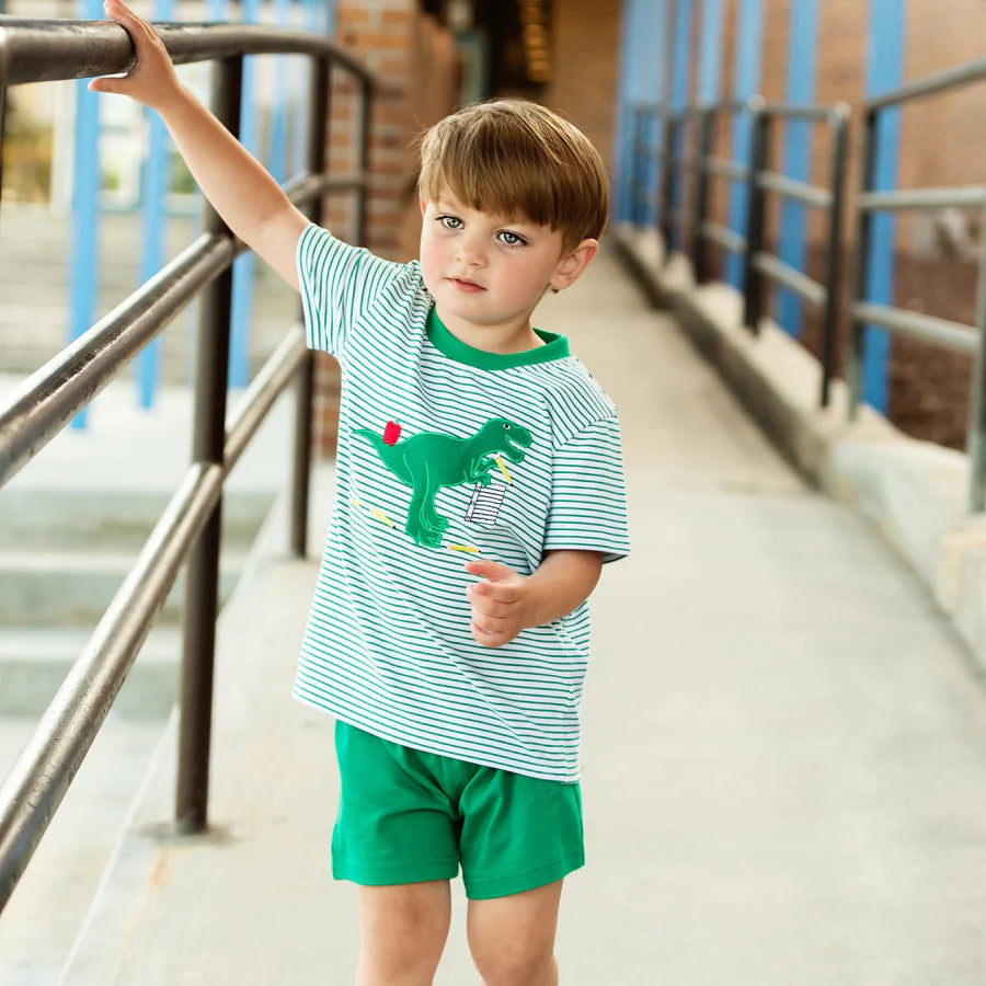 Jellybean Back to School Dino Short Set