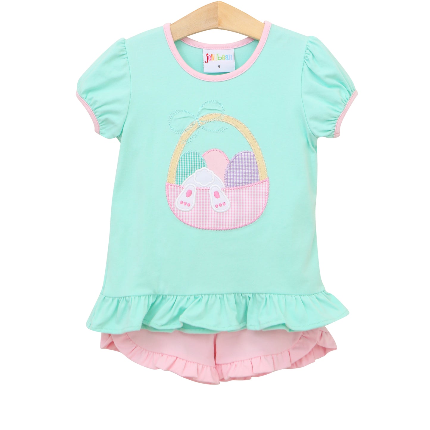 Jellybean Easter Basket Ruffle Short Set