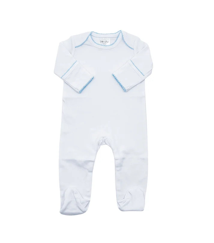 Blue Trim Footie