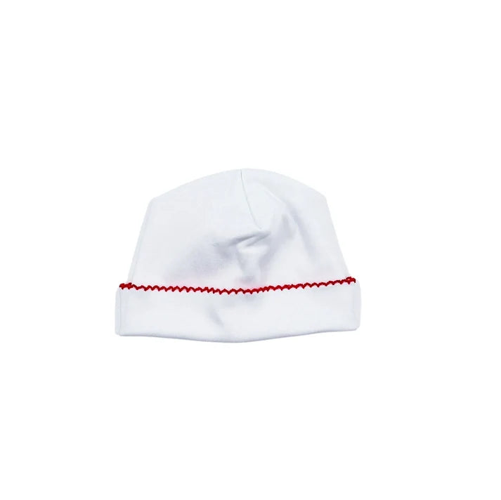 Red Picot Trim Hat