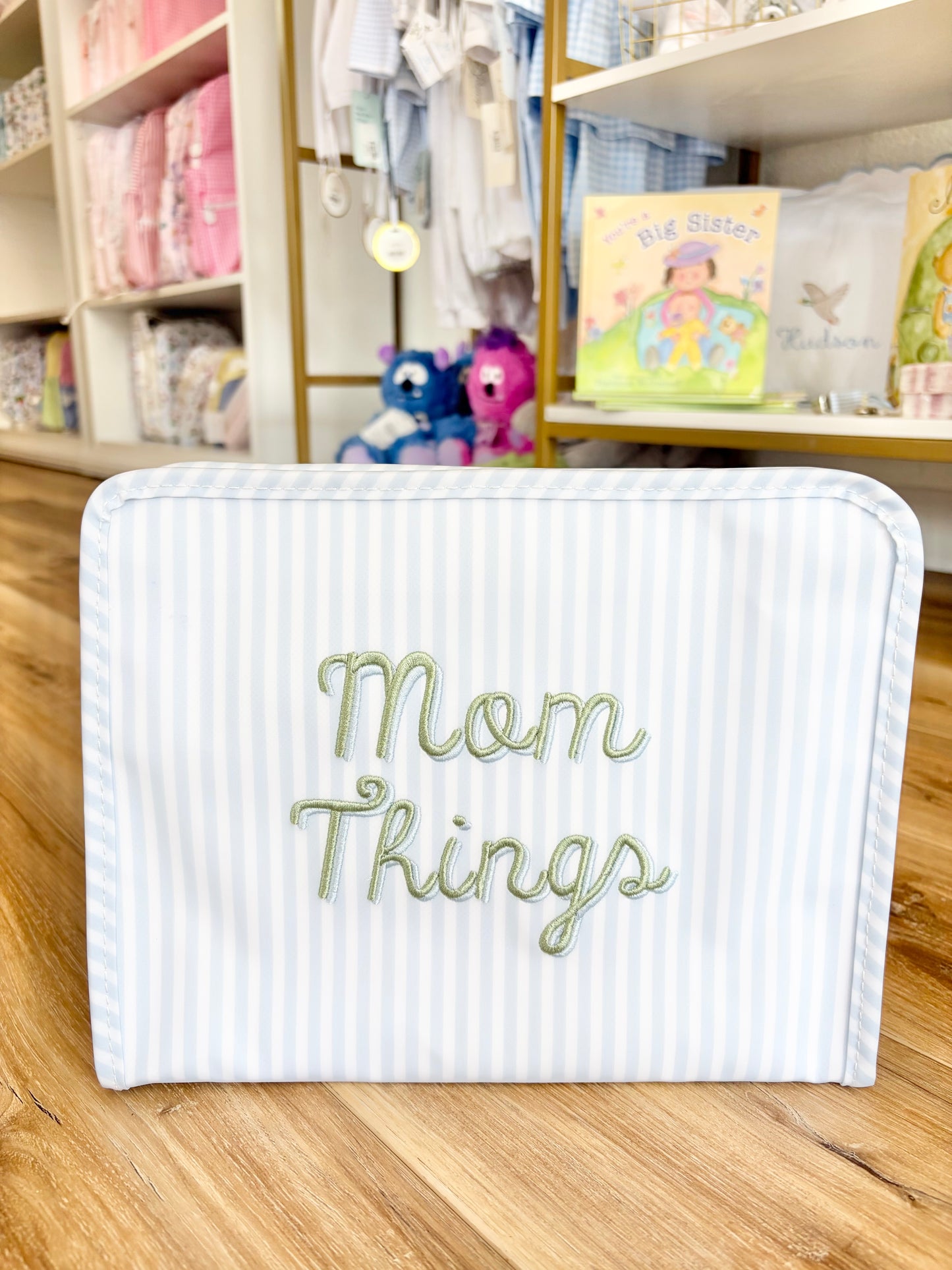 TRVL Blue Pimlico Stripe Large Roadie- Mom Things