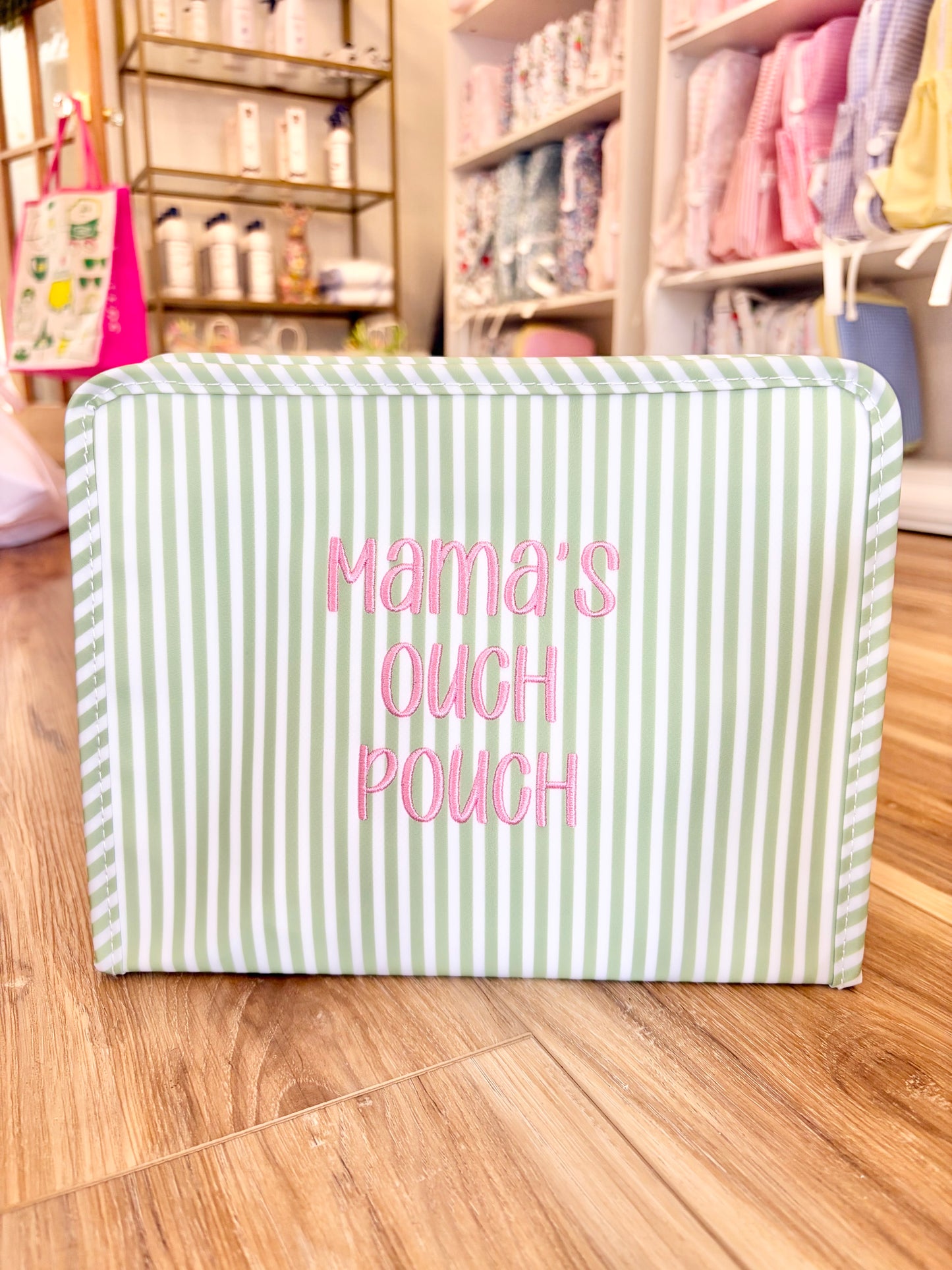 TRVL Sage Pimlico Stripe Large Roadie- Mama's Ouch Pouch