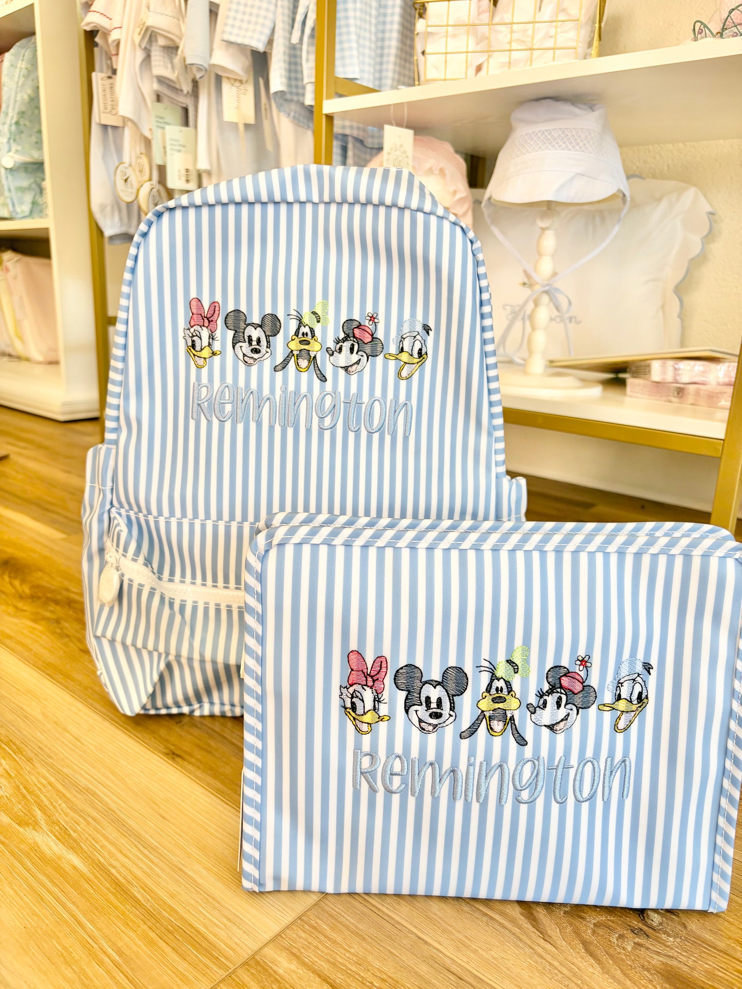 TRVL Chambray Stripe Large Roadie- Magical Characters