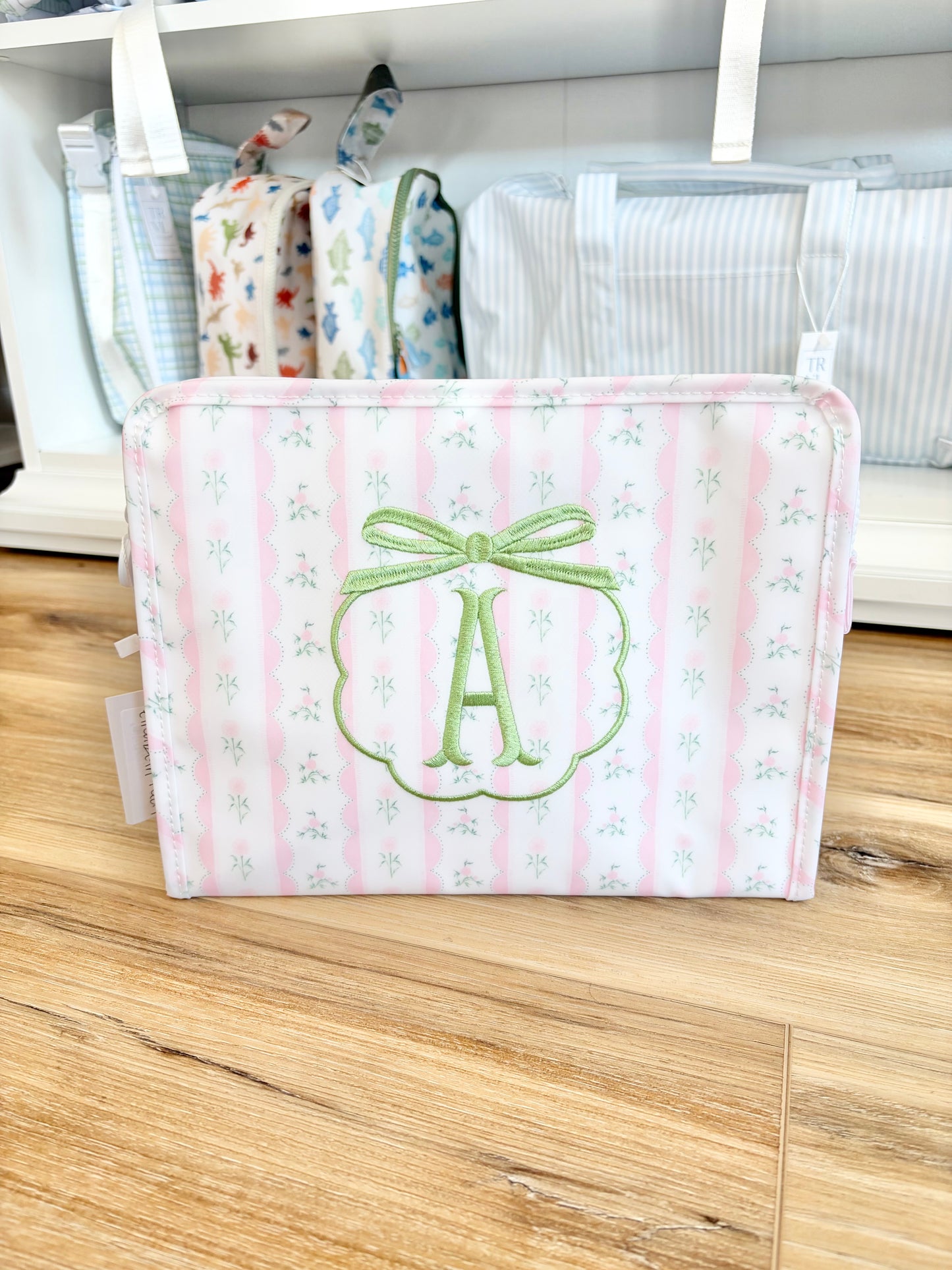 TRVL Pink Ribbon Floral Large Roadie with Single Bow Design