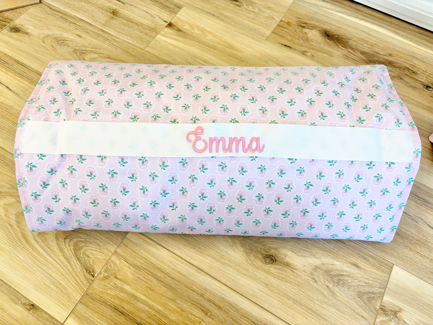 TRVL Pink Petite Fleur Nap Mat with Single Name
