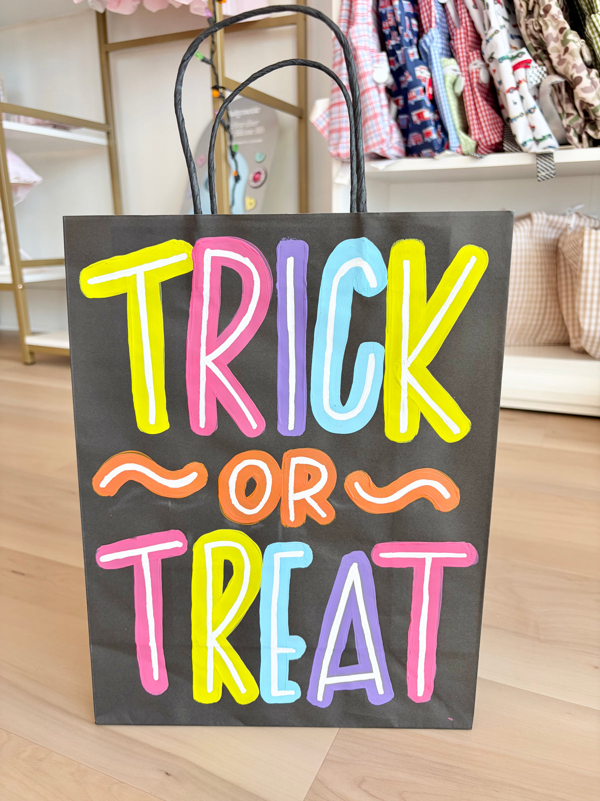 Trick-or-Treat Black Halloween Bag