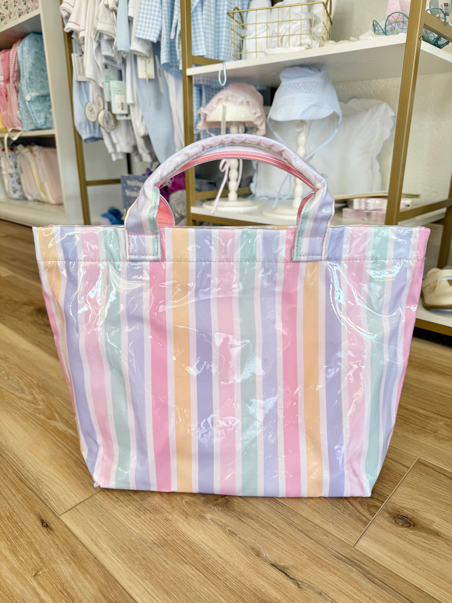 Cotton Candy Carnival Stripe Tote