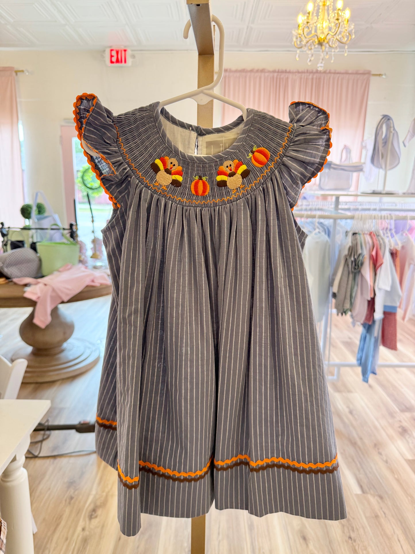 Lil Cactus Turkey Smocked Dress