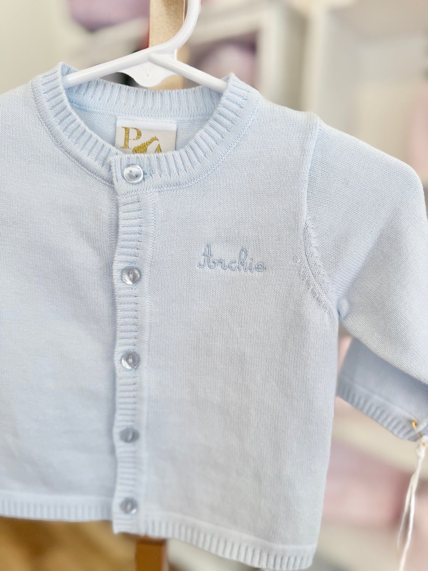 Petit Ami Blue Cardigan Sweater