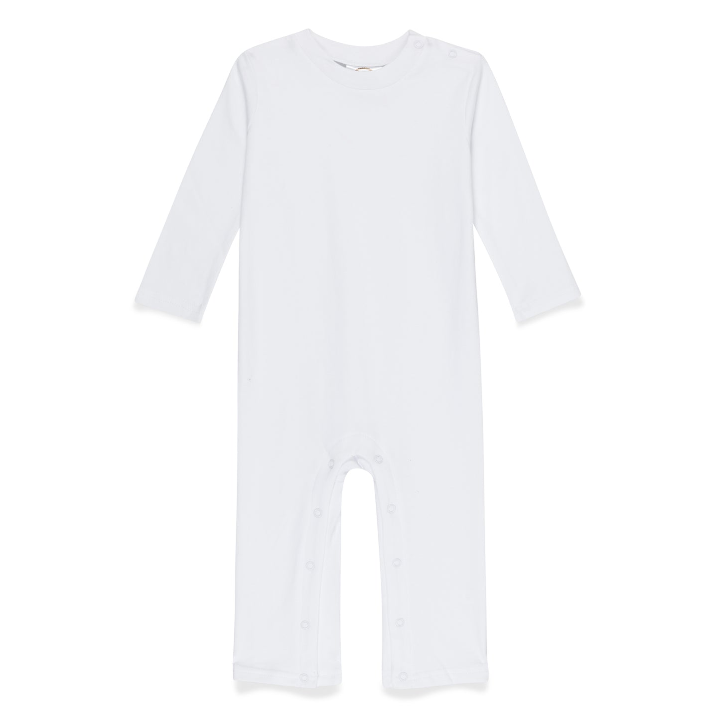 White Long Sleeved Boy's Romper