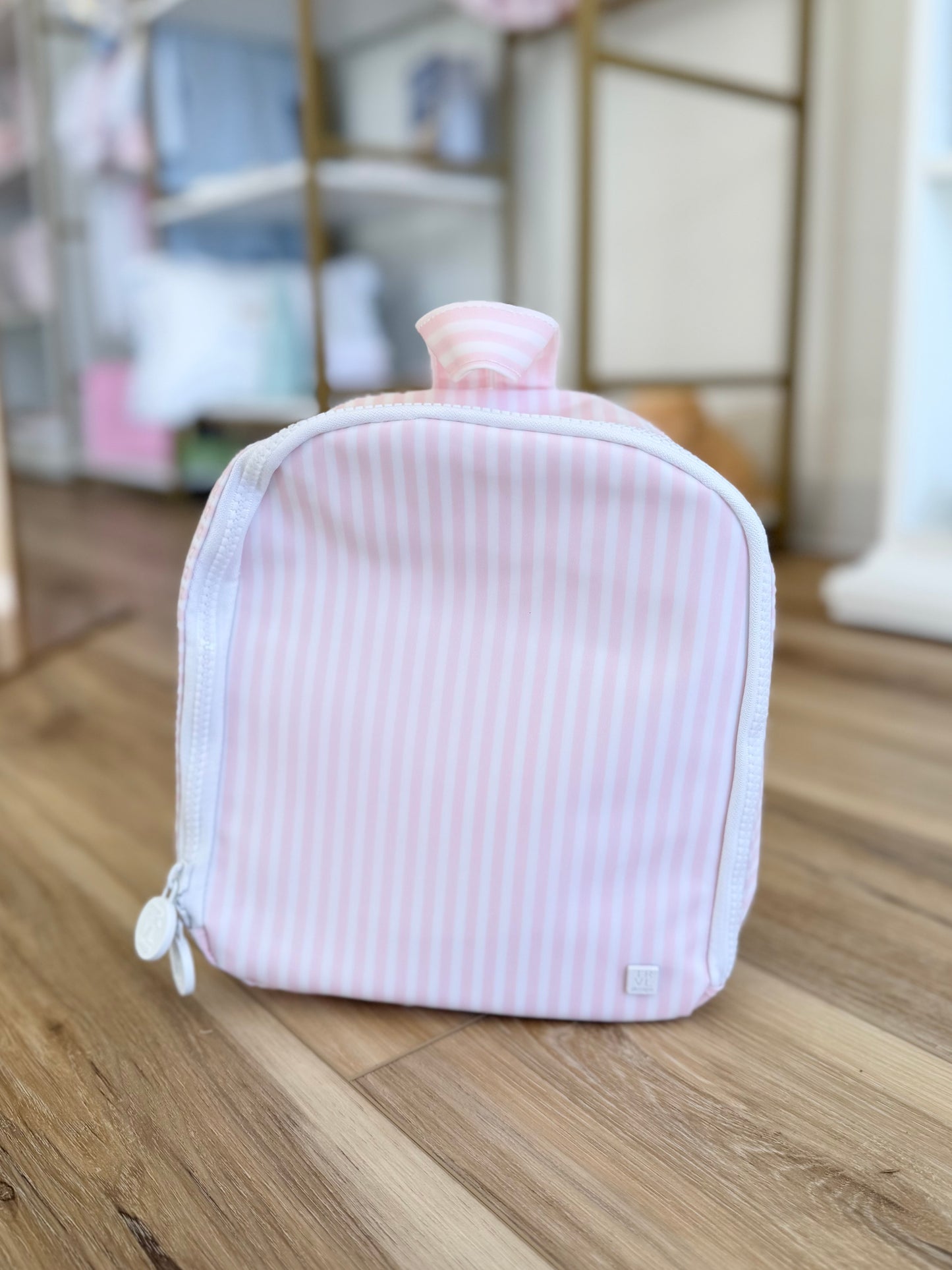 TRVL Pimlico Stripe Pink Bring It Lunch Bag