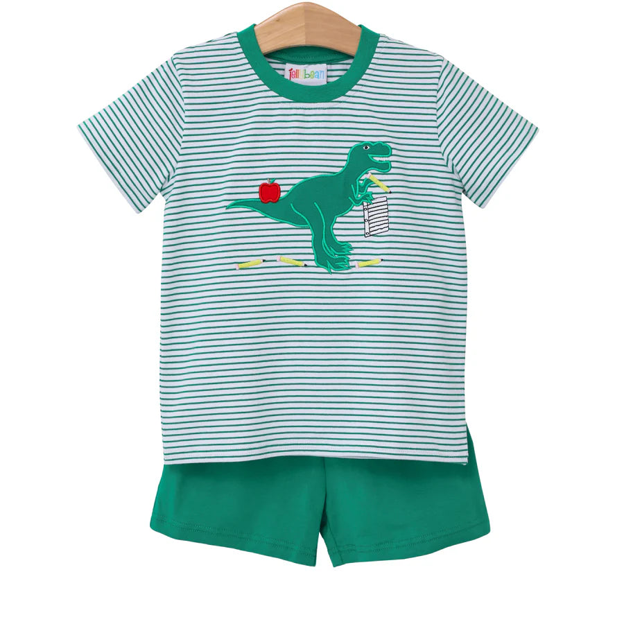 Jellybean Back to School Dino Short Set
