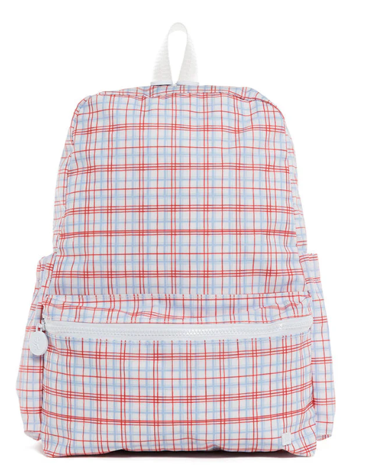 TRVL Red Classic Plaid Backpacker