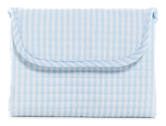 TRVL Blue Pimlico Stripe Quilted Changing Pad