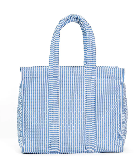 TRVL Chambray Pimlico Stripe Quilted Tote