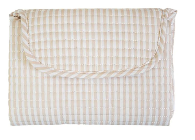 Quilted Changing Mat - Sand Stripe