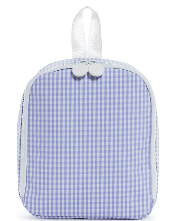 TRVL Gingham Lilac Bring It Lunch Bag