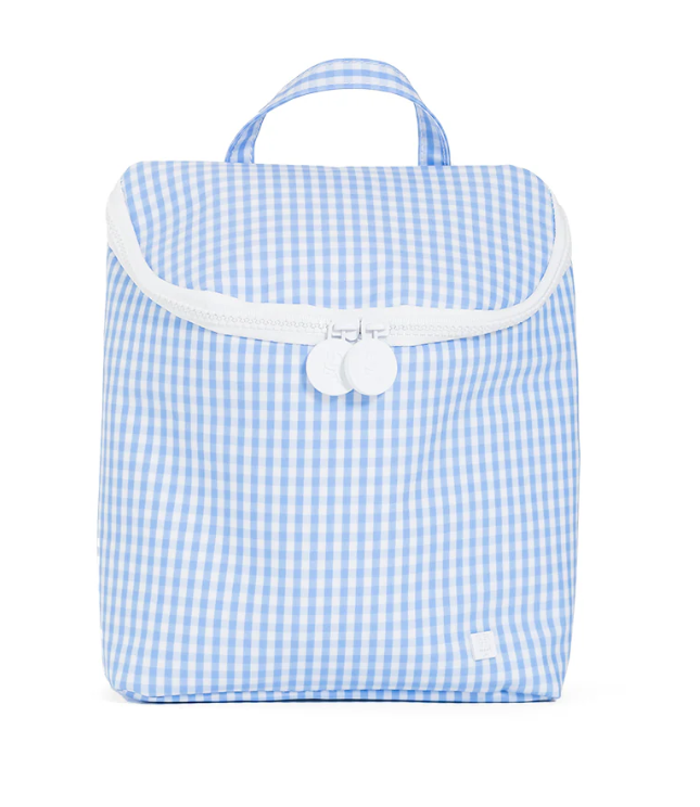 TRVL Gingham Sky Take Away Insulated Lunch Bag