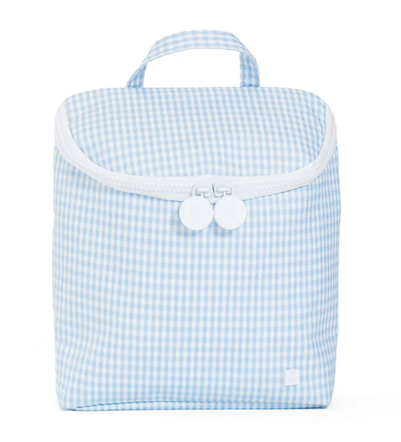 TRVL Gingham Mist Take Away Insulated Lunch Bag