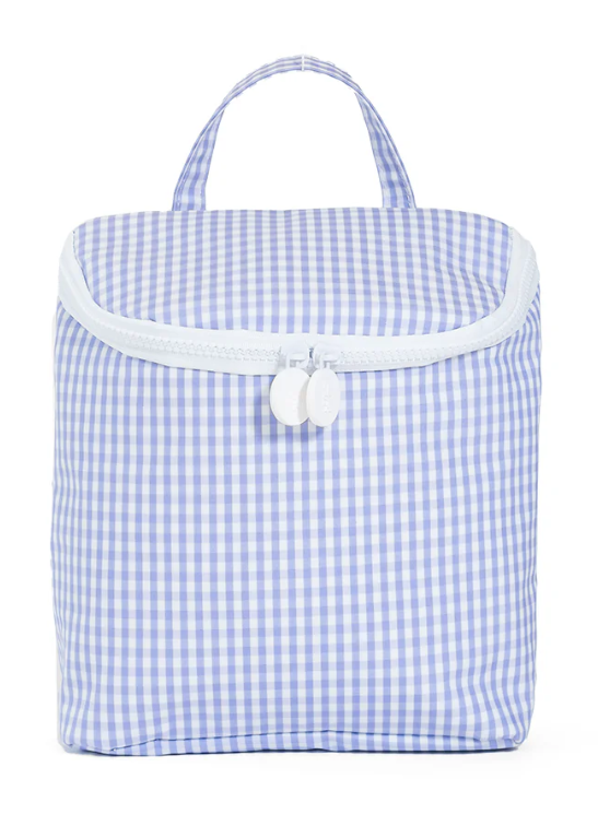 TRVL Gingham Lilac Take Away Insulated Lunch Bag