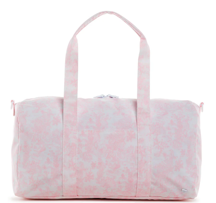 TRVL Pink Bunny Toile Weekender Duffel Bag