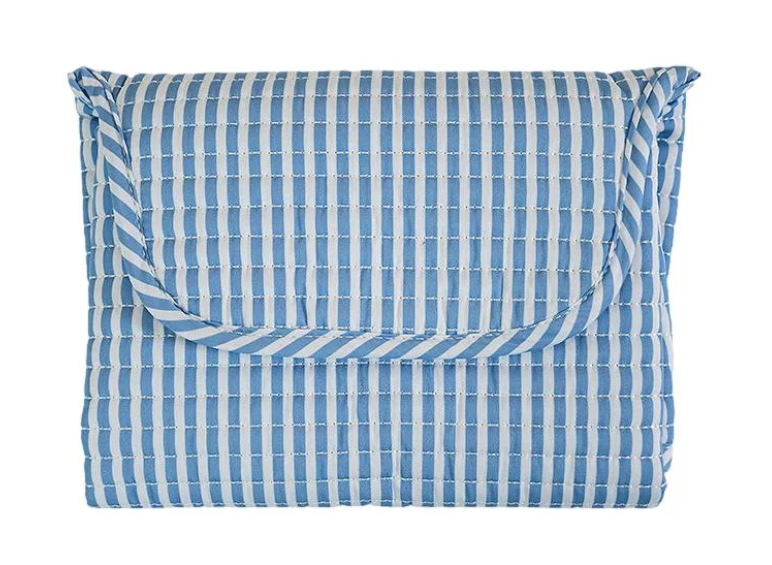 TRVL Pimlico Stripe Chambray Quilted Changing Mat