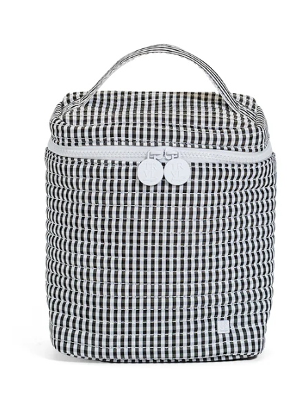 TRVL Black Gingham Quilted Insulated Bag