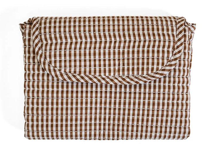 TRVL Gingham Coco Quilted Changing Mat