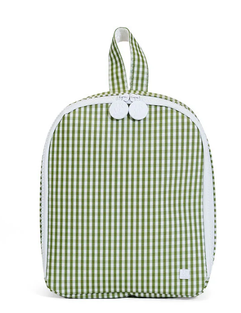 TRVL Gingham Moss Bring It Lunch Bag