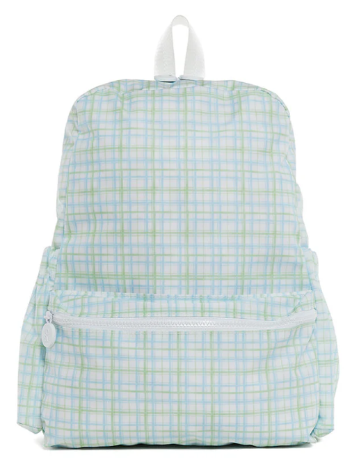 TRVL Green Classic Plaid Backpacker