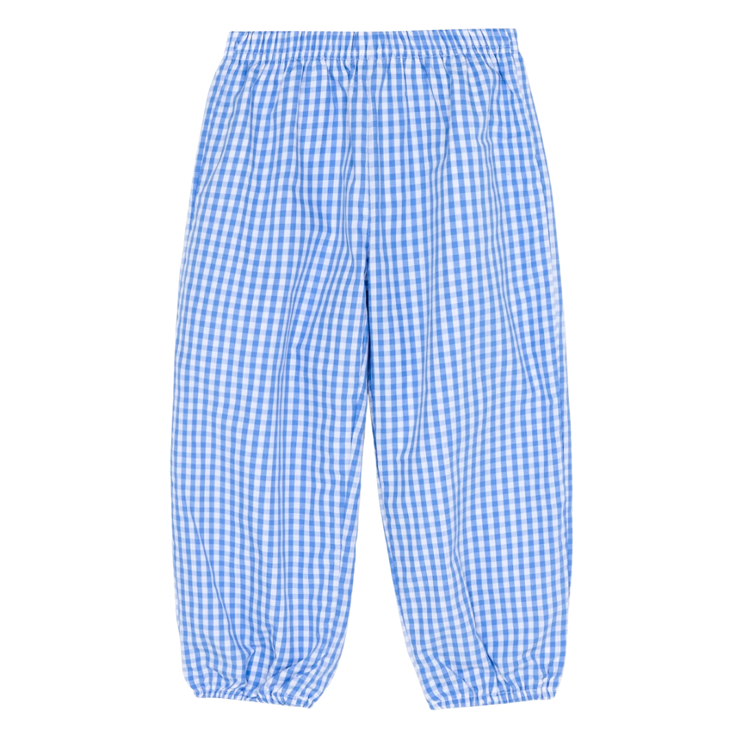 Blue Gingham Bubble Pants