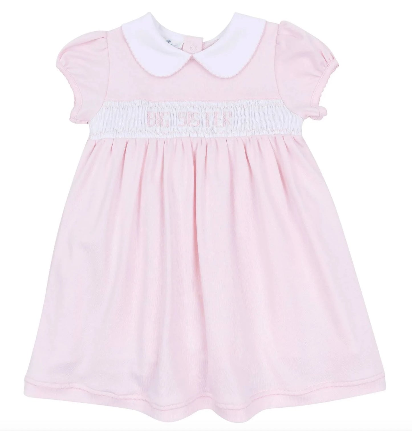 Big Sister Smocked Short Sleeve Dress