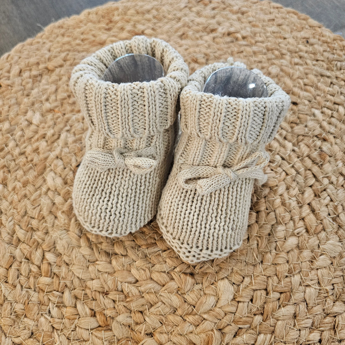 Ivory Knit Booties