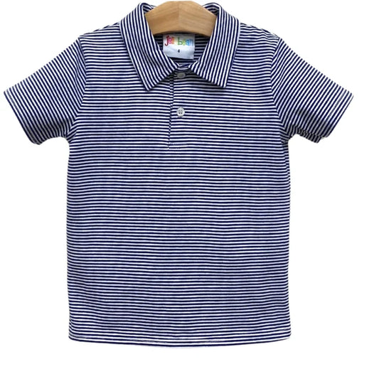 Jellybean Navy Stripe Michael Polo