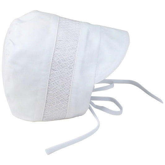 Feltman Brothers Boys White Smocked Bonnet