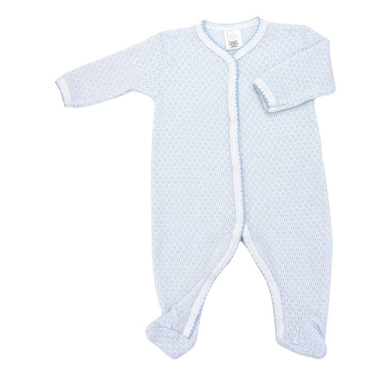 Paty Blue Knit Footie