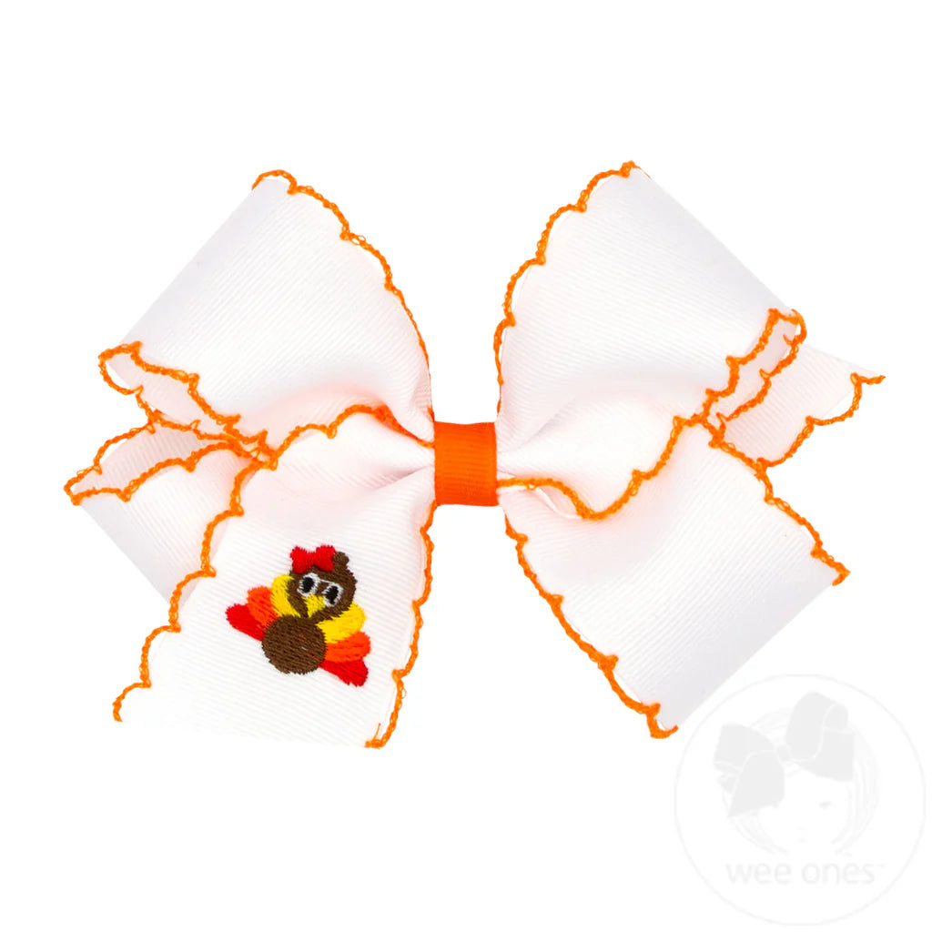 wee ones Turkey Embroidered Hair Bow