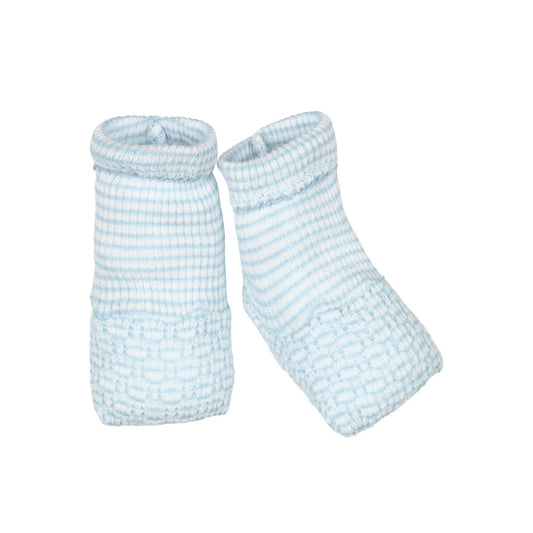 Paty Knit Solid Blue Color Booties