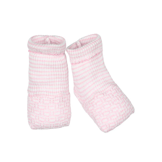 Paty Knit Solid Pink Color Booties